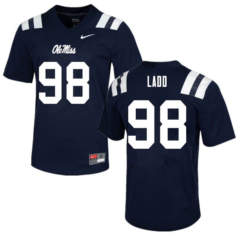 Clayton Ladd Ole Miss Rebels NCAA Men's Navy #98 Stitched Limited College Football Jersey HBS2858FD